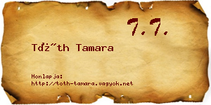 Tóth Tamara névjegykártya