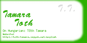 tamara toth business card